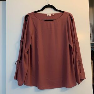 Aritzia Wilfred Pozzi Blouse Mauve Pink